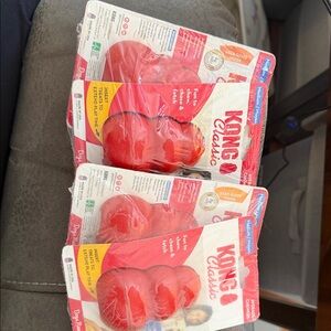 Set of 2 - NEW - KONG Medium Chew Toy - Bold Red